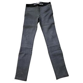 Helmut Lang leather leggings Dark grey