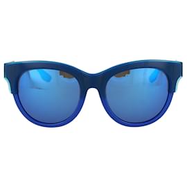 Autre Marque-McQ Alexander McQueen Sonnenbrille mit rundem Gestell-Blau