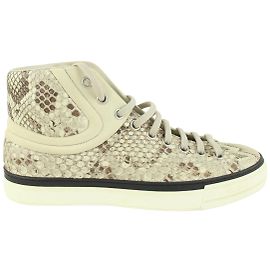 Louis Vuitton Herren 8 Hoher Sneaker aus US-Python in Elfenbein-Creme Andere