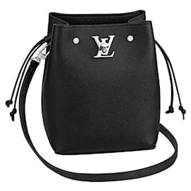 Louis Vuitton-bolso LV Bucket nano lockme-Negro