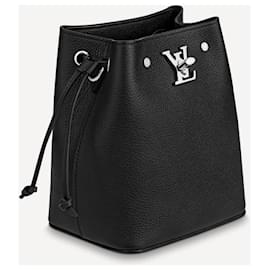 Louis Vuitton-bolso LV Bucket nano lockme-Negro
