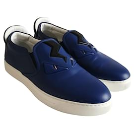 Fendi-Fendi slip-on sneakers-Navy blue