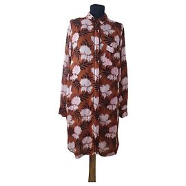 Robe Monette Georgette Ganni en viscose Multicolore