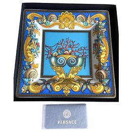 coppa  Les Tresors de la Mer Versace per Rosenthal Blu