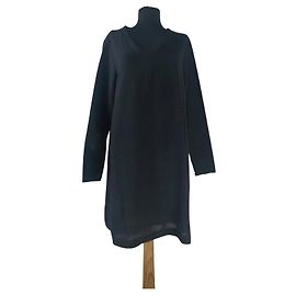 Vestido de algodón negro Cecilie Copenhagen Negro