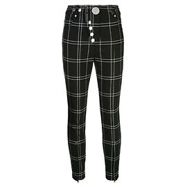 Alexander Wang Skinny Hose mit Karomuster Schwarz Weiß Schwarz Weiß