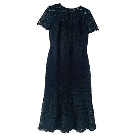 Ralph Lauren Spitzenkleid in Schwarz Schwarz