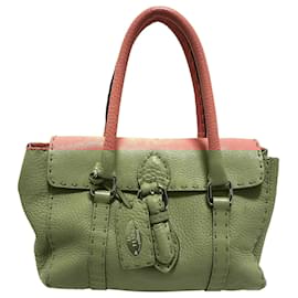 Fendi-Sac à main Fendi en cuir rose Selleria Linda-Rose
