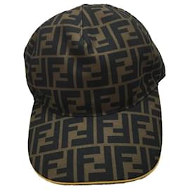 Fendi-Boné com estampa FENDI FF / em algodão / BRW / com padrão total / com padrão Zucca-Marrom