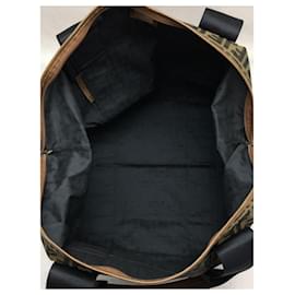Fendi-FENDI Old / Zucca pattern / Big logo tote bag-Brown