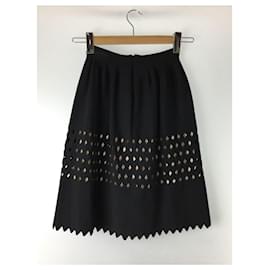 Fendi-FENDI Skirt / 38 / Nylon / BLK / Plain / 2015 / Cut skirt-Black