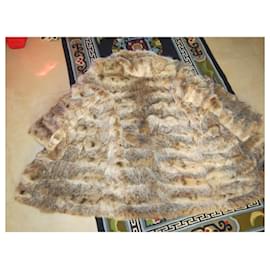 Autre Marque-Cappotto di lince-Beige