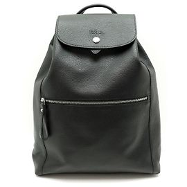 NEW LONGCHAMP LE FOULONNE L BACKPACK1550021047 BLACK LEATHER BACKPACK Black