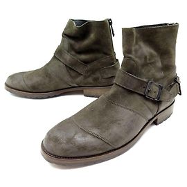 NEUF CHAUSSURES BELSTAFF BOTTINES TRIALMASTER 45 CUIR SUEDE KAKI SHOES Kaki