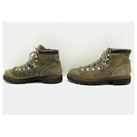 Paraboot-SHOESPARABOOT BOOTS AVORIAZ 10 44 BROWN SUEDE HIKING BOOTS-Brown