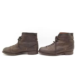 JM Weston-JM WESTON SHOES COUNTRY GENTS BOOTS 132 9.5D 43.5 Brown sueded leather-Brown