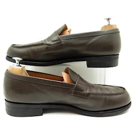 JM Weston-JM WESTON LOAFERS 180 9.5C 43.5 BROWN LEATHER SHOES-Brown