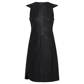 Isabel Marant-vestido de cuero de bronce, nuevo con etiquetas-Negro