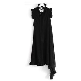 Vêtements Vetements SS16 Glitter Asymmetric Cape Dress Black