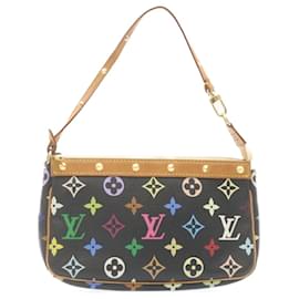 Louis Vuitton-Pochette Accessori Pochette multicolore con monogramma LOUIS VUITTON Nero M92648 knn068-Nero