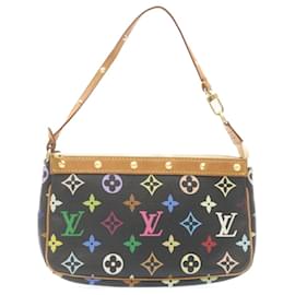 Louis Vuitton-LOUIS VUITTON Monogram Multicolor Pochette Accessoires Pochette Noir M92648 kn068-Noir