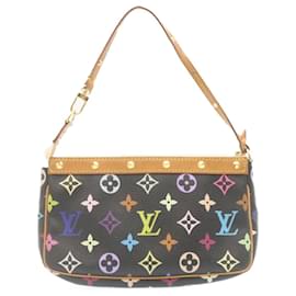 Louis Vuitton-Pochette Accessori Pochette multicolore con monogramma LOUIS VUITTON Nero M92648 knn068-Nero