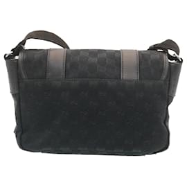 Gucci-GUCCI GG Canvas Shoulder Bag Black Auth fm1113-Black