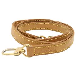 LOUIS VUITTON Bandolera Piel Beige LV Auth hk278 Beige