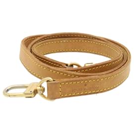 Louis Vuitton-LOUIS VUITTON Bandoulière Cuir Beige LV Auth hk278-Beige
