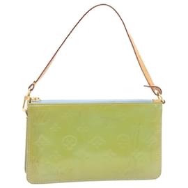 Louis Vuitton-LOUIS VUITTON Monogram Vernis Lexington Pouch Baby Blue M91011 LV Auth hs580-Other