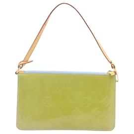 Louis Vuitton-LOUIS VUITTON Monogram Vernis Lexington Pouch Baby Blue M91011 LV Auth hs580-Other