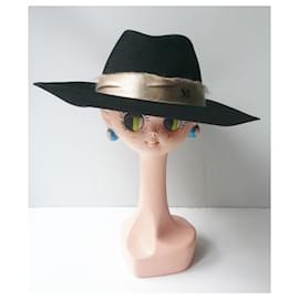 Maison Michel-MAISON MICHEL Hat Black Woman TL-Black