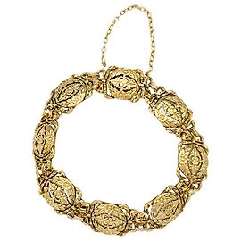 inconnue Pulsera de oro amarillo con eslabones estilo Luis XVI. Otro