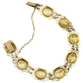 inconnue-Armband aus Gelbgold mit Gliedern im Stil Louis XVI.-Andere