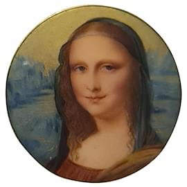 Autre Marque-Mona Lisa brooch-Blue