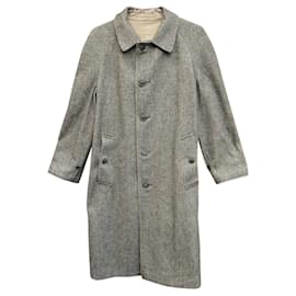 Burberry-Tamanho do casaco masculino reversível Burberry 40-Cinza