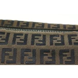 Fendi-Brown Monogram FF Zucchino Pochette Shoulder Bag-Other