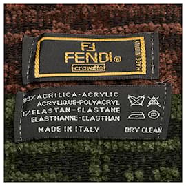 Fendi-Fendi Gray Zucca Wool Fringe Scarf-Grey