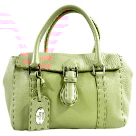 Fendi-Fendi Sac à main en cuir rose Mini Selleria Linda-Rose
