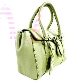 Fendi-Fendi Sac à main en cuir rose Mini Selleria Linda-Rose