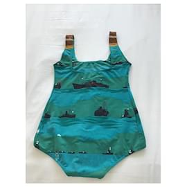 Hermès-One piece swimsuit-Dark blue