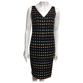 Diane Von Furstenberg-Kleid aus Minetta-Tweed von DvF-Schwarz,Mehrfarben 
