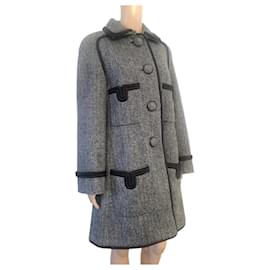 Chanel-Chanel coat in gray wool-Grey