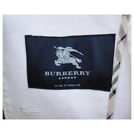 Burberry-Gabardina Burberry para mujer 38-Blanco