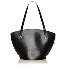 Louis Vuitton-Louis Vuitton Black Epi Saint Jacques Long Strap PM-Black