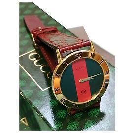 gucci 3000M orologio da donna/uomo in pelle D'oro