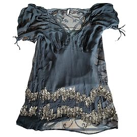 Juicy Couture Kleider Schwarz Golden Anthrazitgrau