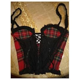 Moschino Cheap And Chic-Moschino Cheap & Chip tartan bustier-Multiple colors