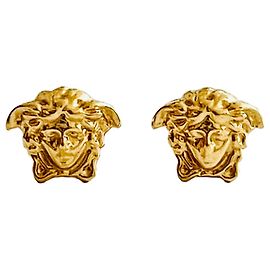 Versace Orecchini a bottone con testa di Medusa D'oro