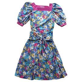 Conjunto Guy Laroche de Top Floral y Falda Midi Plisada de Algodón Multicolor